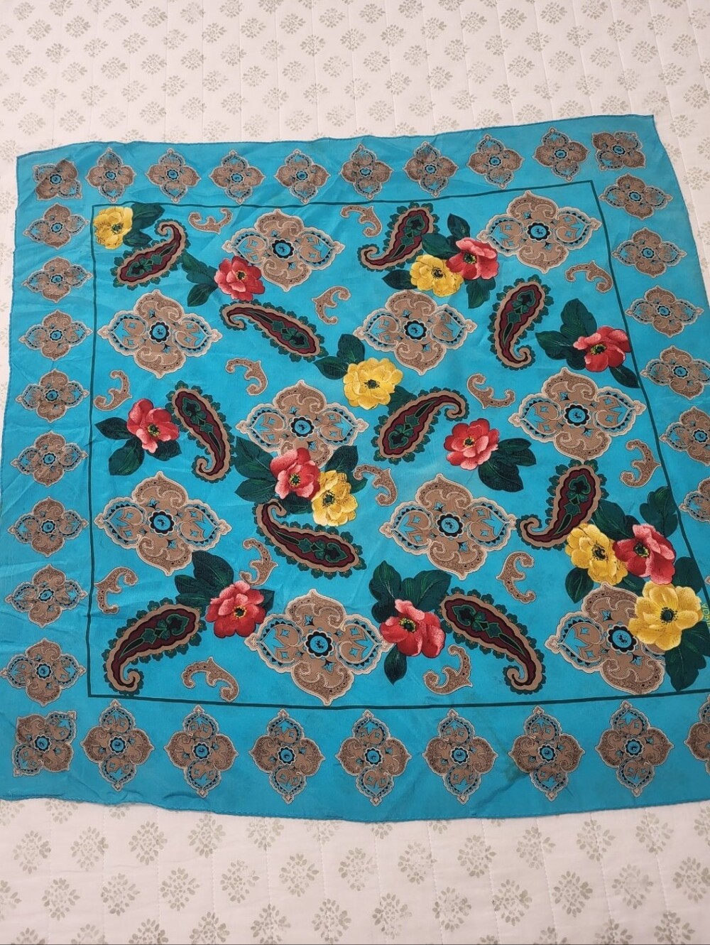 100% Silk Scarf Gorgeous Vibrant